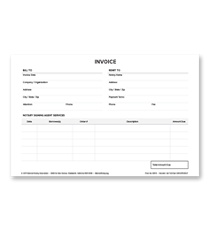 Notary Signing Agent Invoices