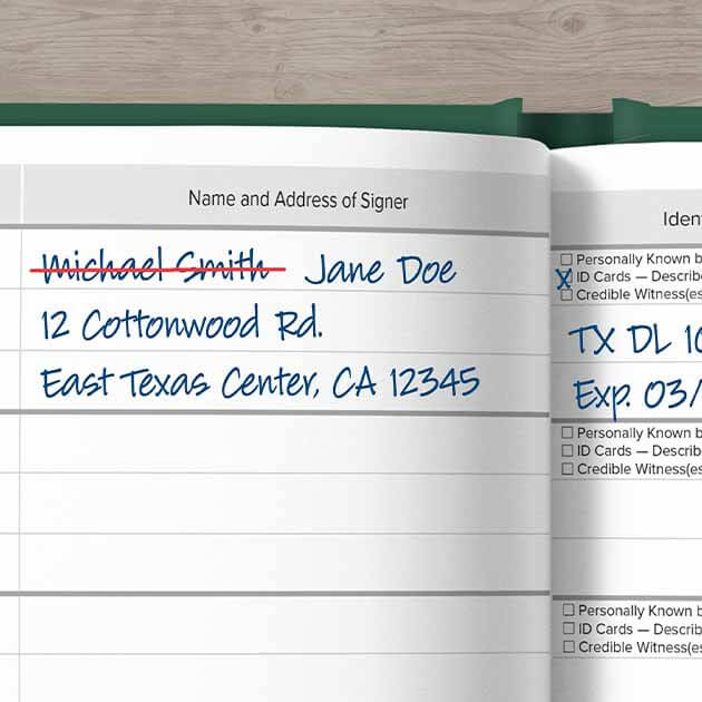How to correct Notary journal entries | NNA