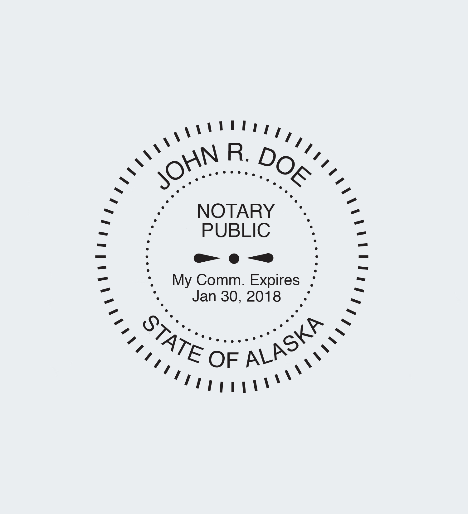 Alaska Notary Seals Nna Alaska Round Seal Impression