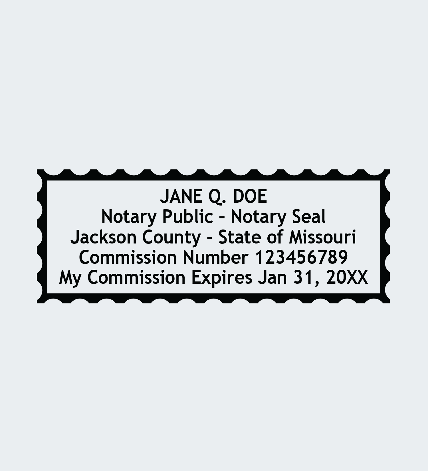 00000 Notary Seal Stamp Impression Missouri