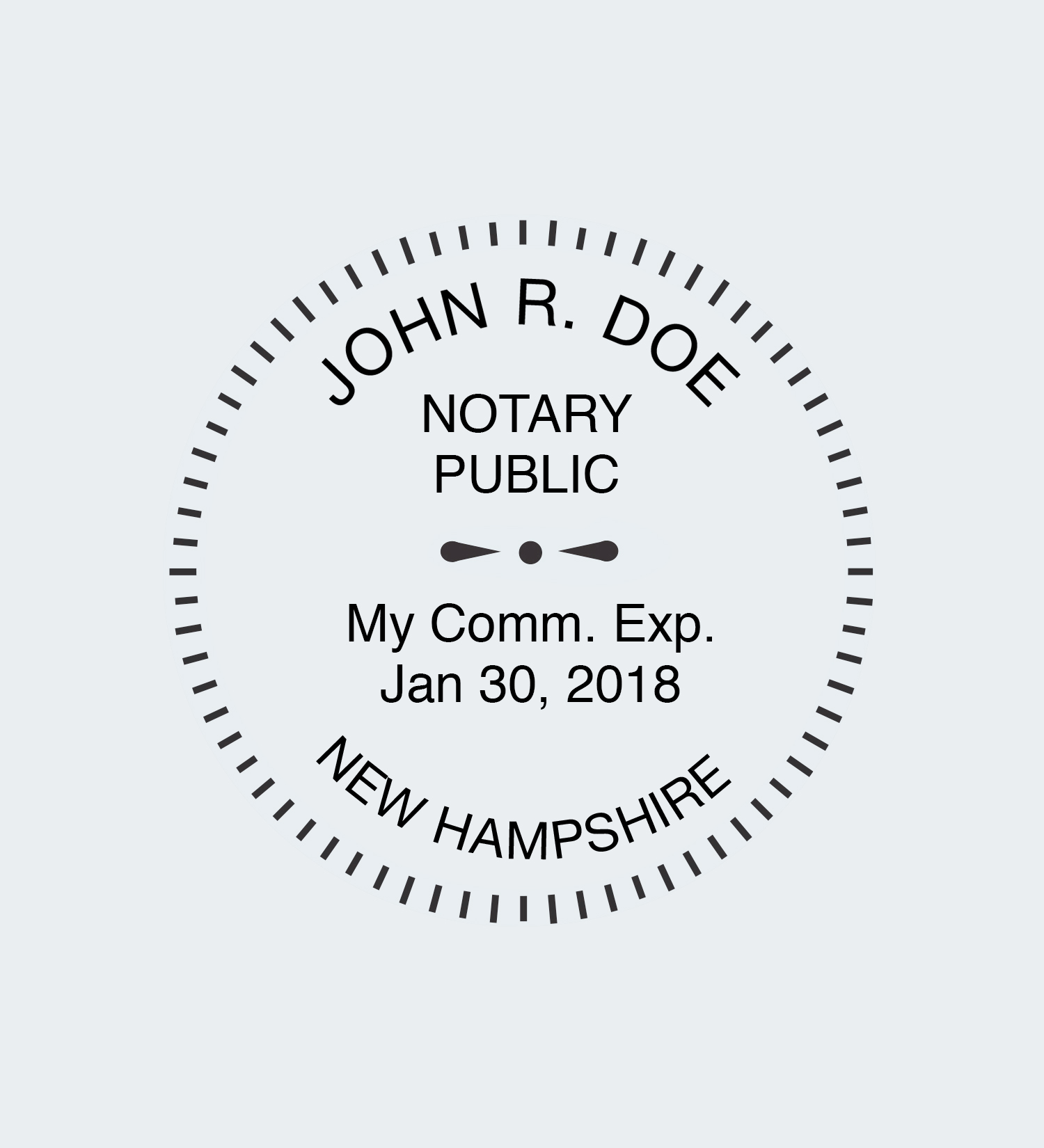 New Hampshire Notary Seals Nna New Hampshire Round Seal Impression