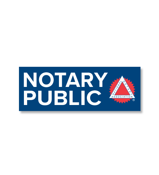 Notary Public Window Cling Signs