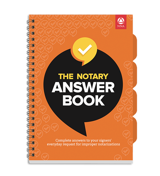 a notary answer book