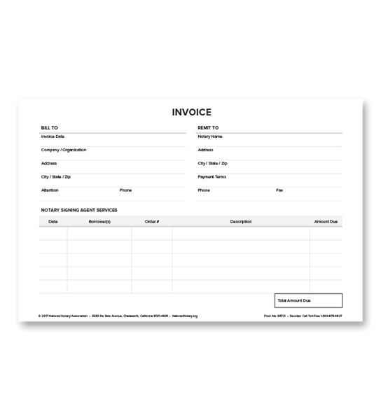 Notary Signing Agent Invoices