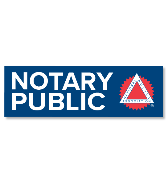 Notary Public Decal Signs