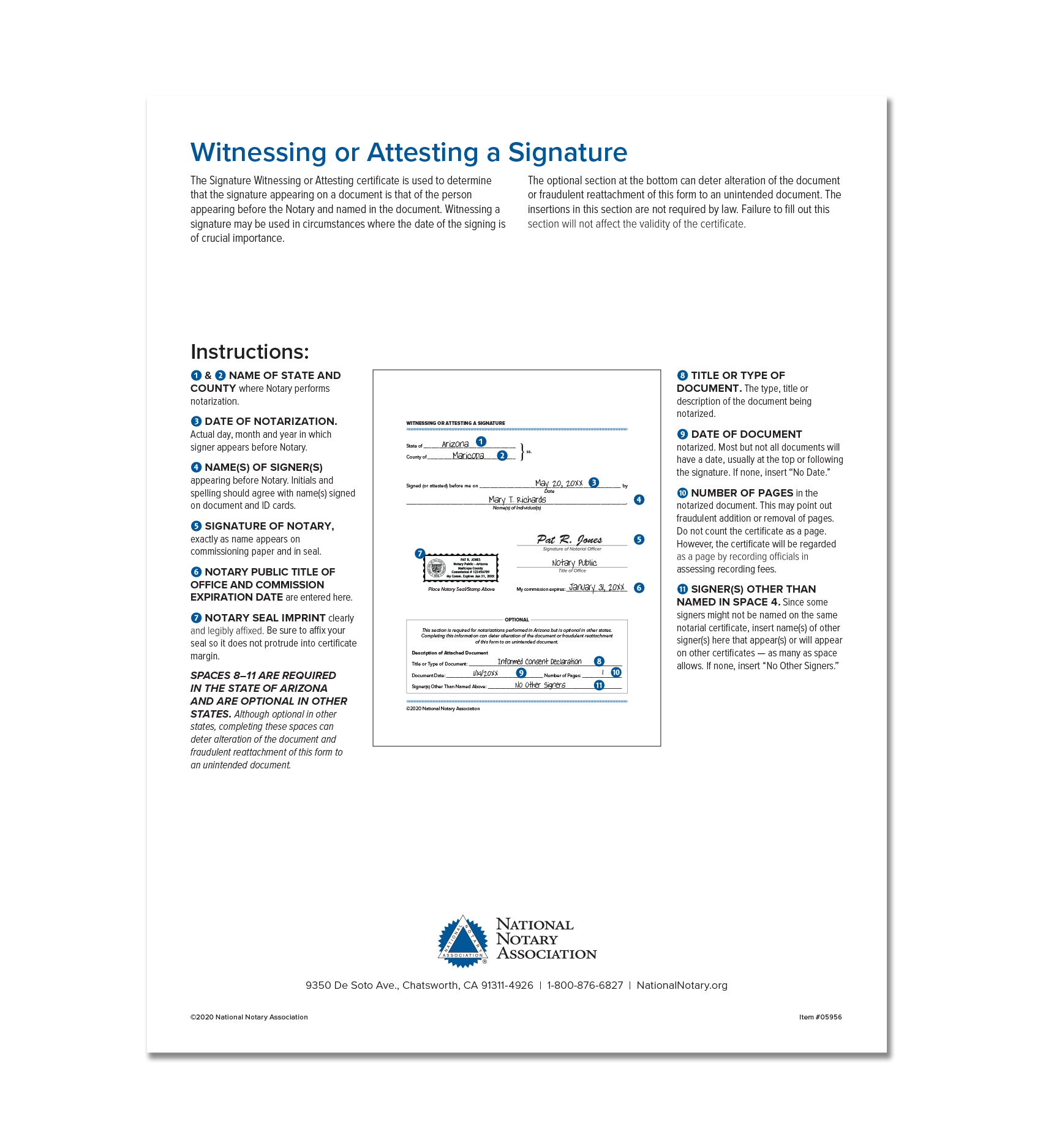 Witnessing or Attesting a Signature