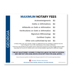 Georgia Fee Schedule & Frame