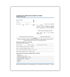 California Notary Certificates Nna