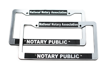 Notary Public License Plate Frame