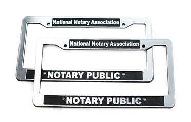 Notary Public License Plate Frames