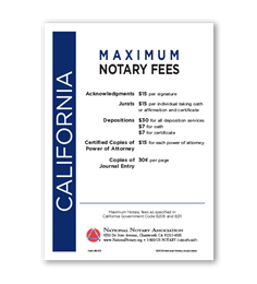 California Fee Schedule & Frame