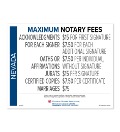 Nevada Fee Schedule & Frame