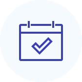 icon of a calendar with a checkmark