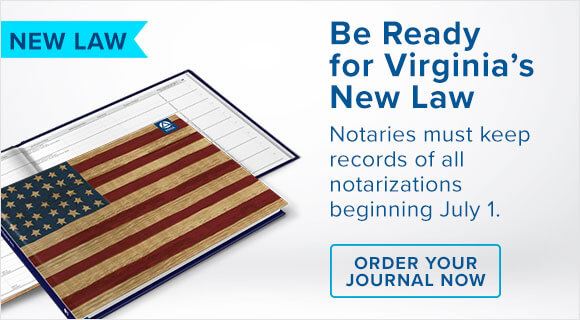 Journal ad for Virginia Notaries