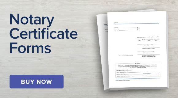 Notary certificate form ad