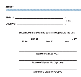 JURAT DOCUMENT