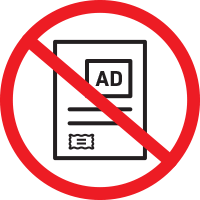 Icon for Don’t endorse advertising as a Notary