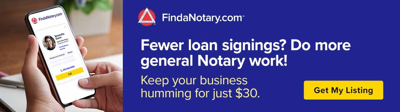 Desktop banner ad for FindaNotary.com subscription discount version 3