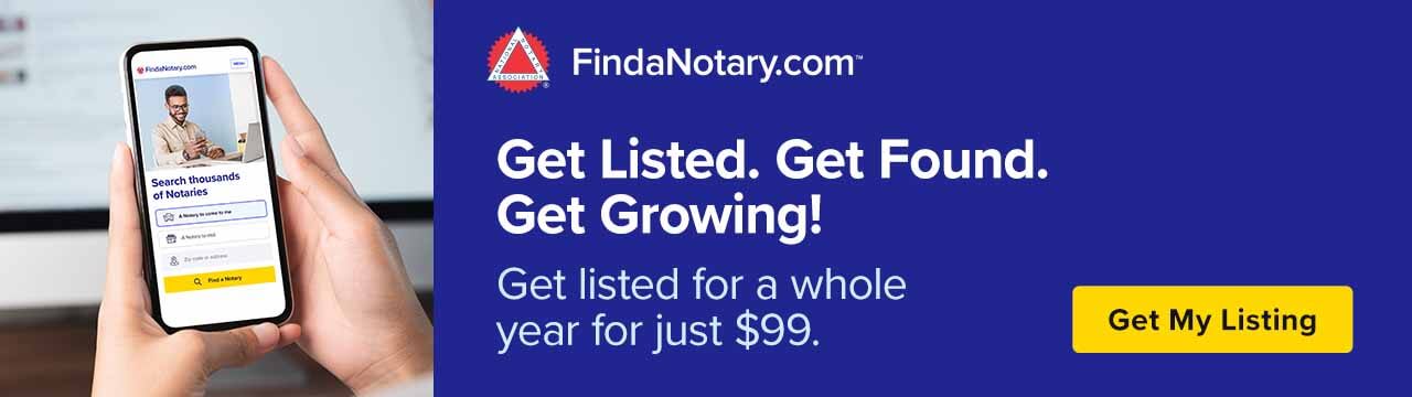 Desktop ad for FindaNotary.com