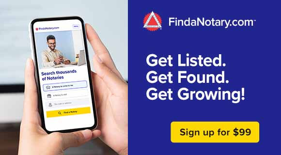 Mobile ad for FindaNotary.com