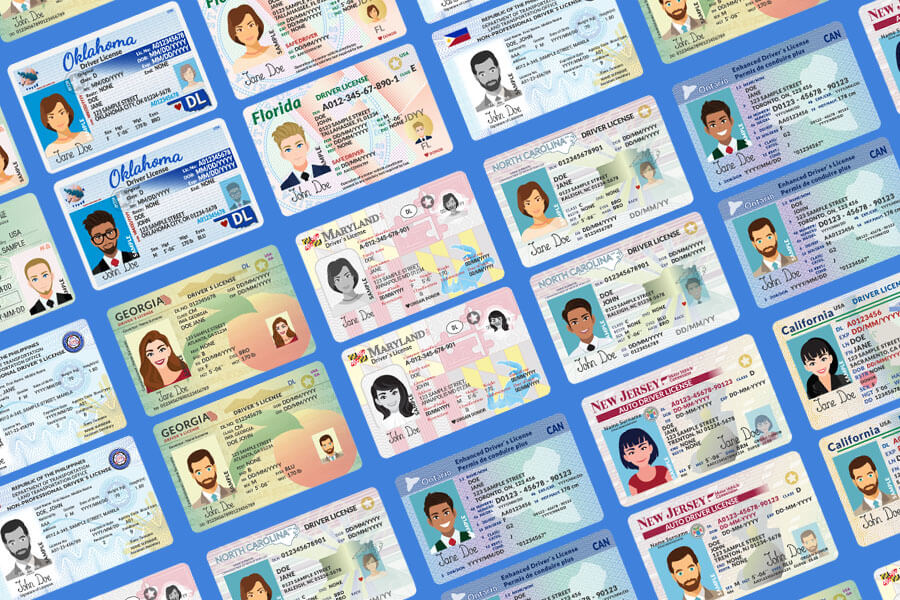 Illustrations of different IDs