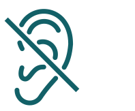 Icon illustrating hearing impairment