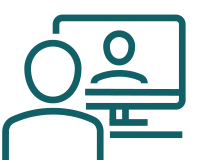 Icon showing two people video conferencing