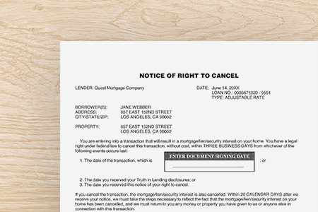 Notary Signing Agent Document FAQ: Notice of Right to Cancel | NNA