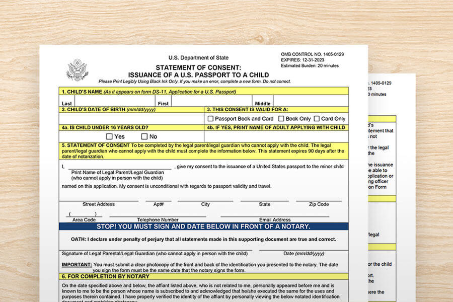 Notary problem government form