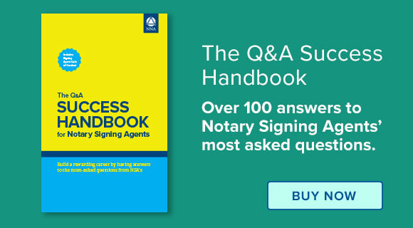 Mobile ad for The Q&A Success Handbook for Notary Signing Agents