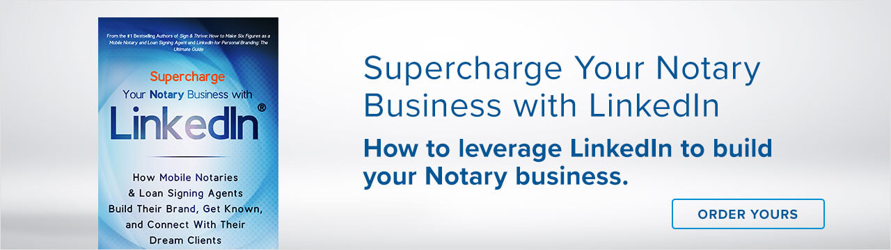 Desktop ad for Supercharge Your Notary Business with LinkedIn book