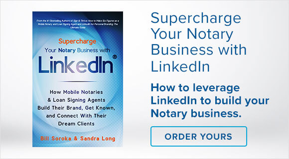 Mobile ad for Supercharge Your Notary Business with LinkedIn book