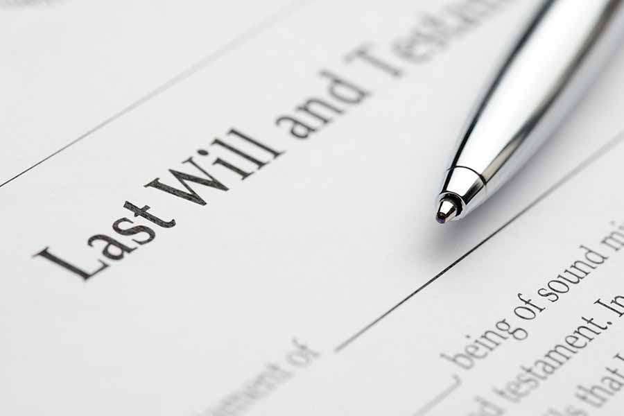Last will and testaments document