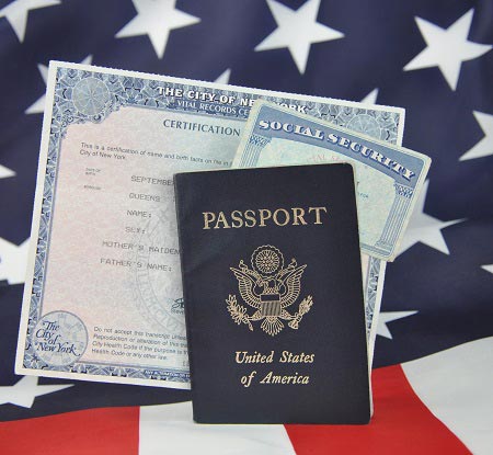image of passport and social security card