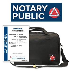 notary signage and a briefcase