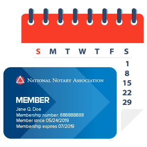 a membership card and calendar