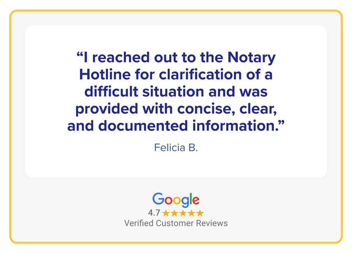A Google review about NNA Hotline