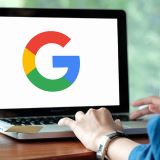 Google logo on a computer monitor.