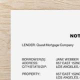 Close-up of a Notice of Right to Cancel form.
