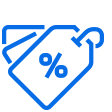 icon of price tags and a percent symbol