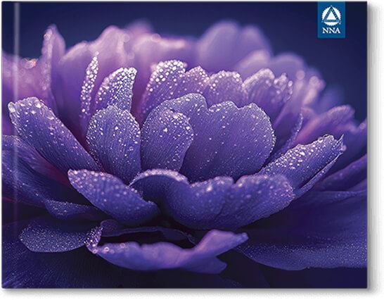 Purple Peony Deluxe Notary Journal