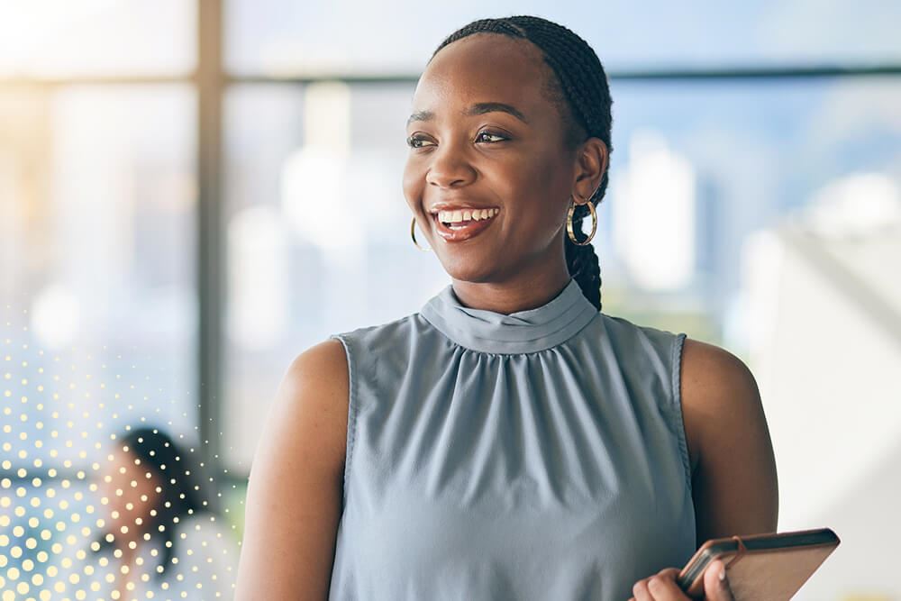 Successful female Notary