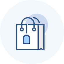 icon of a shopping bag