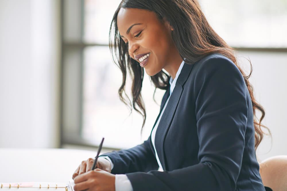 Successful female Notary